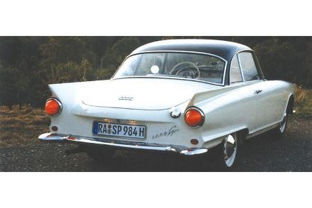 Joachim und Gerda Schneider auf Auto Union 1000 Sp Coupé: 1,0-Liter-Dreizylinder, 55 PS, Baujahr 1961