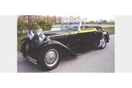 Christian R. Hübner und Margareta Hübner auf Bugatti 50 T: 4,9-Liter-Reihenachtzylinder, 175 PS, Baujahr 1933