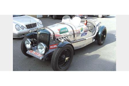 Andreas Mauderer und Jan-Peter Neelsen auf Riley 4/12 Special: 1,5-Liter-Reihenvierzylinder, 75 PS, Baujahr 1934