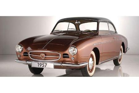 Otto-Ferdinand Wachs und Christoph Schmutz auf VW Beutler Spezial: 1,6-Liter-Vierzylinder-Boxer, 75 PS, Baujahr 1957, Team V...