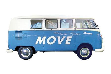 Bild Dresden auf VW Move Bus: 1,5-Liter-Vierzylinder-Boxer, 44 PS, Baujahr 1965