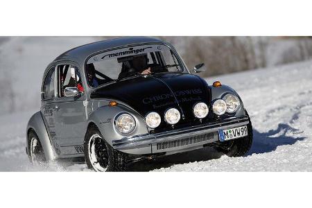 Georg Memminger und Georg Memminger jun. auf VW 1302 Porsche-Salzburg: 1,6-Liter-Vierzylinder-Boxer, 140 PS, Baujahr 1971