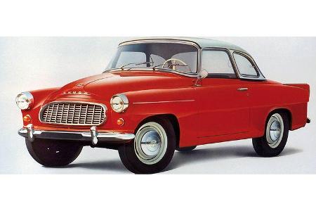 Josef Juracka und Hanna Kindlova auf Skoda Felicia Cabriolet: 1,1-Liter-Reihenvierzylinder, 50 PS, Baujahr 1960