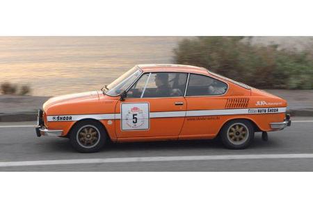Matthias Kahle und Stefan Hohenberger auf Skoda 110 R Coupe: 1,1-Liter-Reihenvierzylinder, 90 PS, Baujahr 1971