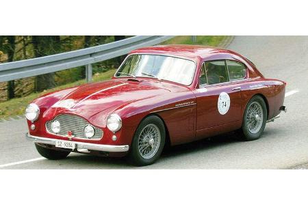 Jean-F. Wulpillier und Eric Rutishauser auf Aston Martin DB Mark III: 3,0-Liter-Reihensechszylinder, 200 PS, Baujahr 1957.