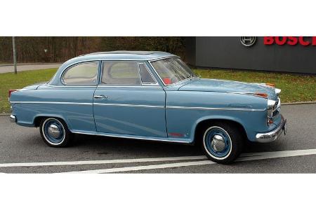 Hans G. GerngroÃ und Robb Horton auf Borgward Isabella TS: 1,5-Liter-Reihenvierzylinder, 75 PS, Baujahr 1959, Team BOSCH