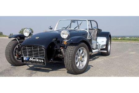Michael Perschke und Stephan Carstens auf Lotus Super Seven S 3: 1,6-Liter-Reihenvierzylinder, 125 PS, Baujahr 1967