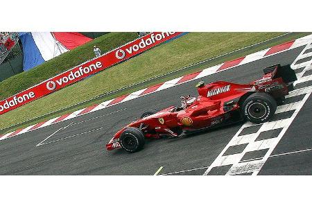 Räikkönen holt seinen zweiten Sieg für Ferrari.