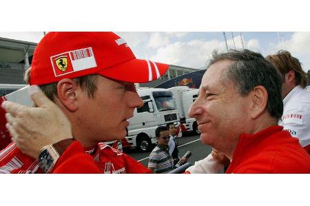 Jean Todt feierte Kimi.