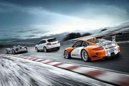 Porsche 911 GT3 R Hybrid, Cayenne Hybrid, 918