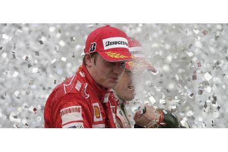 ... den neuen Weltmeister Kimi Räikkönen.