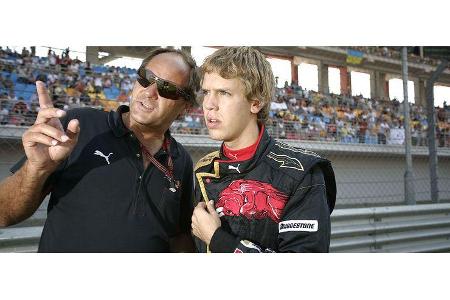 Toro Rosso-Teamchef Gerhard Berger verriet dem 20-jährigen Sebastian Vettel seine besten Aufreißer-Tricks.