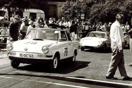 Ausklang der Karriere mit 700 Kubik: Freiburg 1964 im BMW 700.