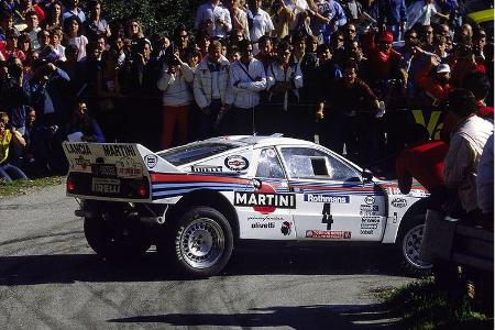 Einer der größten italienischen Rallye-Fahrer, Attilio Bettega, starb auf der vierten Prüfung der Korsika-Rallye 1985, als e...