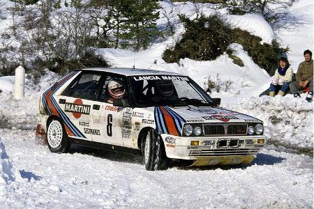 Die Saison 1987 begann optimal: Sieg für Miki Biasion bei der Rallye Monte Carlo.