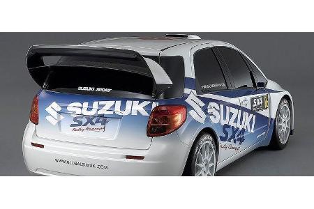 ... wird der SX4 auch beim Saisonabschluss in England auf Schotter unter Rennbedingungen getestet.