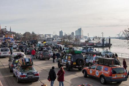 80 Teams traten 2019 bei der Winter-Rallye an. Der Start erfolgt traditionell in St. Pauli.