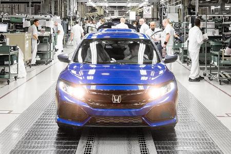 09/2016 Honda Civic Hatchback 16.9.2016 8.00 Uhr Sperrfrist Produktion Fertigung Swindon