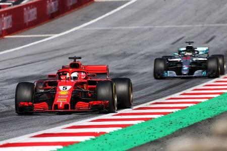 Lewis Hamilton - Mercedes - Sebastian Vettel - Ferrari - Formel 1 - GP Österreich - 1. Juli 2018