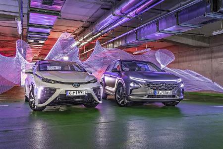 Hyundai Nexo, Toyota Mirai, Exterieur Hyundai Nexo, Toyota Mirai, Exterieur
