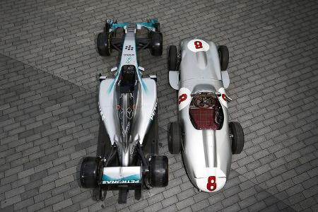 Vergleich: Mercedes W196 vs. AMG W05 - 2015