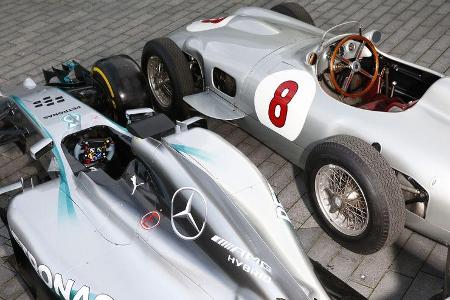 Vergleich: Mercedes W196 vs. AMG W05 - 2015