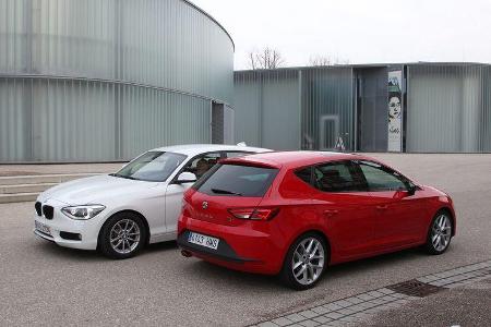 BMW 114i, Seat León 1.4 TSI, Seitenansicht