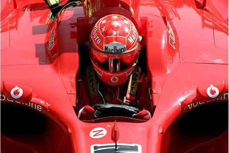 Für Michael Schumacher und Ferrari bleibt Indianapolis der einzige Sieg - errungen über zwei Jordan und zwei Minardi.