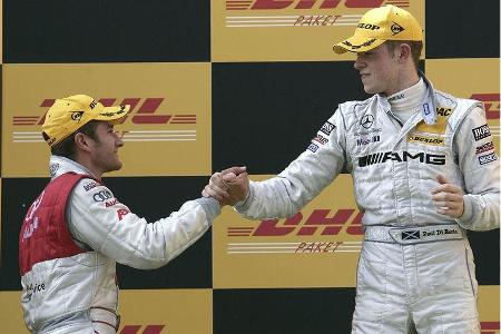 Trotz des engen Duells: faires Shakehands auf dem Podium.
