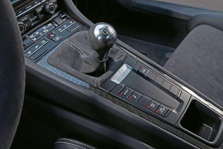 Porsche Cayman GT4, Mittelkonsole, Schalthebel