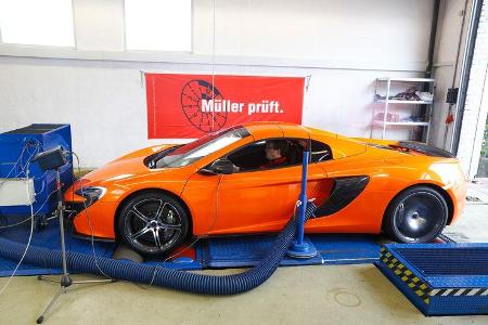 McLaren 650S Spider, Prüfstand