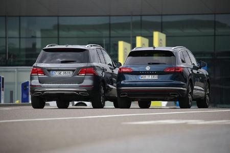 Mercedes GLE 350 d 4Matic, VW Touareg 3.0 TDI V6, Exterieur