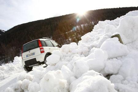 Fiat Panda 4X4, Heck, Sonnenuntergang Fiat Panda 4X4, Heck, Sonnenuntergang