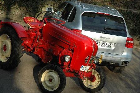 Der Cayenne trägt nur seinen Namen zu schau. Der Traktor macht aus seinem Dieselantrieb keinen Hehl.
