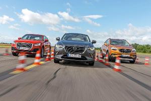 Audi Q2 gegen Mazda CX-3 und Opel Mokka X