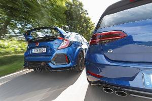 Honda Civic Type R und VW Golf R im Vergleichstest