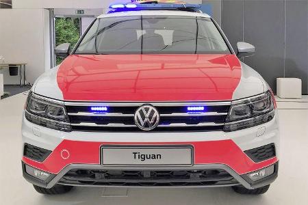 VW Crafter, T6 und Tiguan Feuerwehr / Notarzt Einsatzfahrzeuge auf der Messe Rettmobil 2018