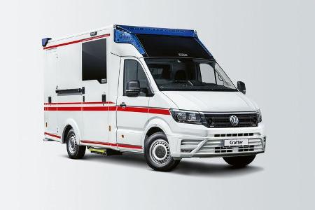 VW Crafter, T6 und Tiguan Feuerwehr / Notarzt Einsatzfahrzeuge auf der Messe Rettmobil 2018