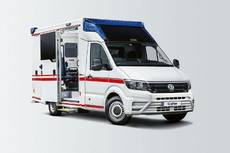 VW Crafter, T6 und Tiguan Feuerwehr / Notarzt Einsatzfahrzeuge auf der Messe Rettmobil 2018