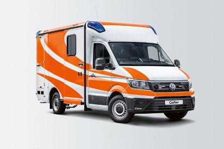 VW Crafter, T6 und Tiguan Feuerwehr / Notarzt Einsatzfahrzeuge auf der Messe Rettmobil 2018