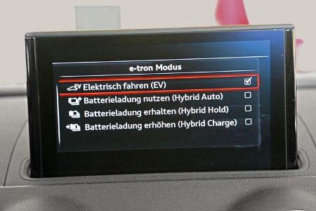 Audi A3 Sportback e-tron, Monitor, Infotainment