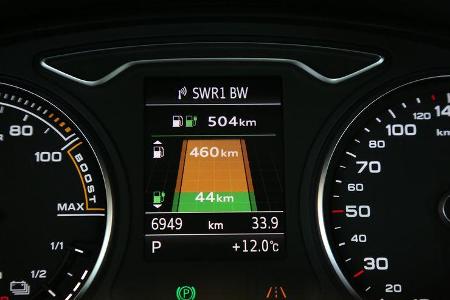 Audi A3 Sportback e-tron, Anzeige, Effizienz