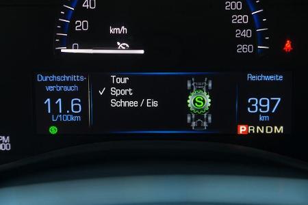 Cadillac ATS Coupé 2.0 Turbo AWD, Anzeigeinstrument