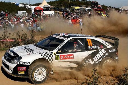 Dicht dahinter die Konkurrenten: Petter Solberg