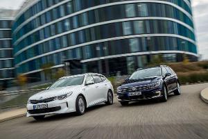 Kia Optima Sportswagon gegen VW Passat Variant GTE