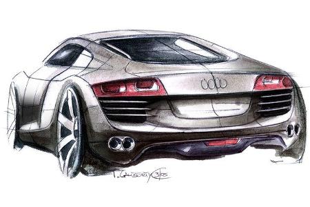 Für den R8 wurden die Show Car-üblichen Übertreibungen genommen und die Optik auf alltagstauchlich getrimmt.