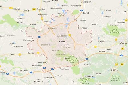 Karte erfurt
