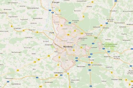 Karte Nürnberg
