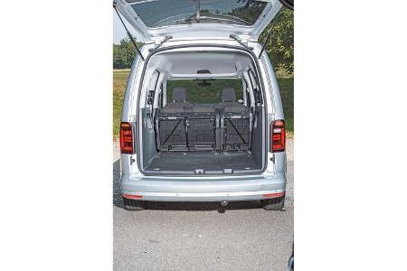 VW Caddy 2.0 TDI, Kofferraum, Sitze umklappen