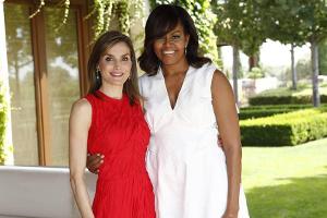 Michelle Obama trifft ihre abgemagerte Freundin Letizia von Spanien